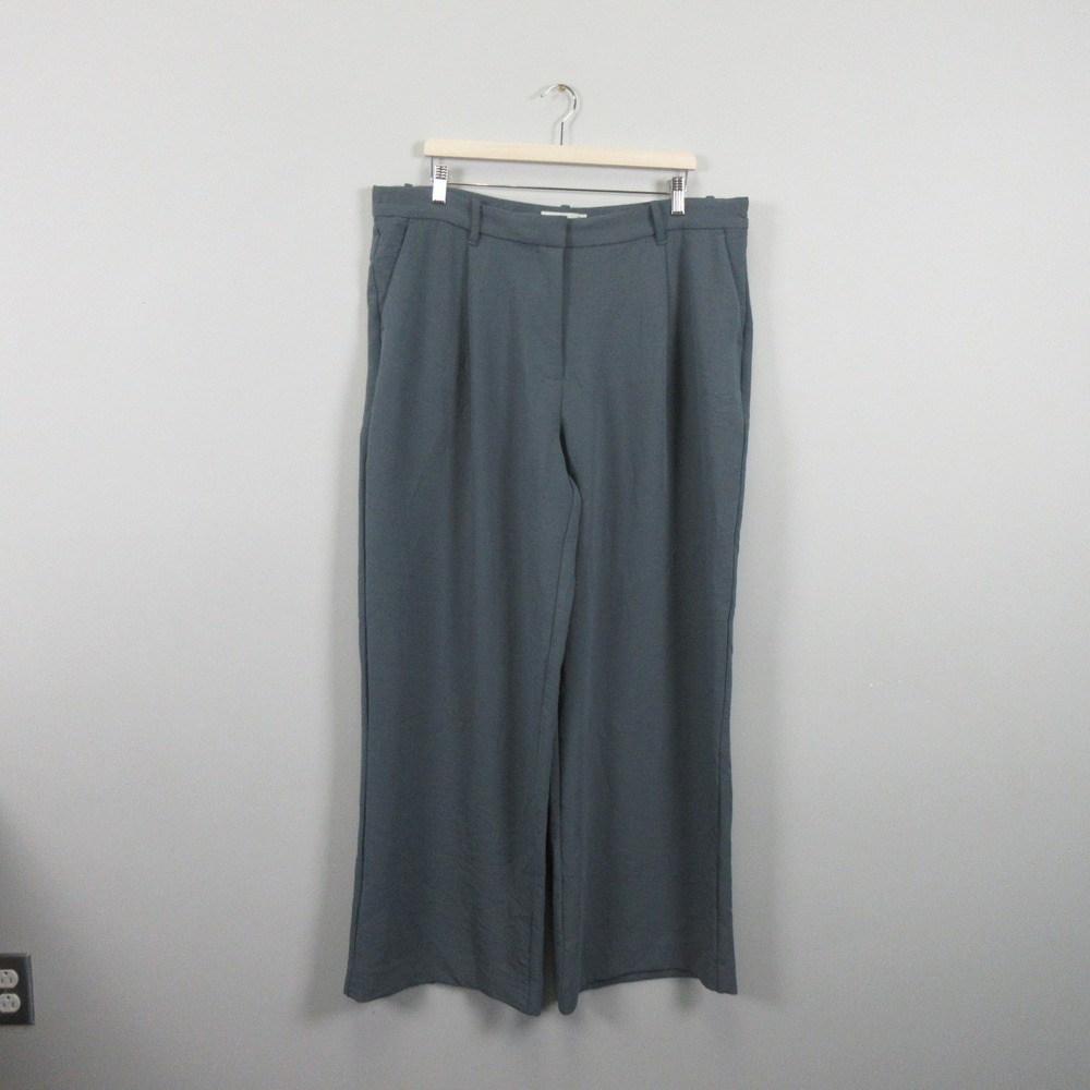 Abercrombie & Fitch Wide Leg Pants in Slate Gray